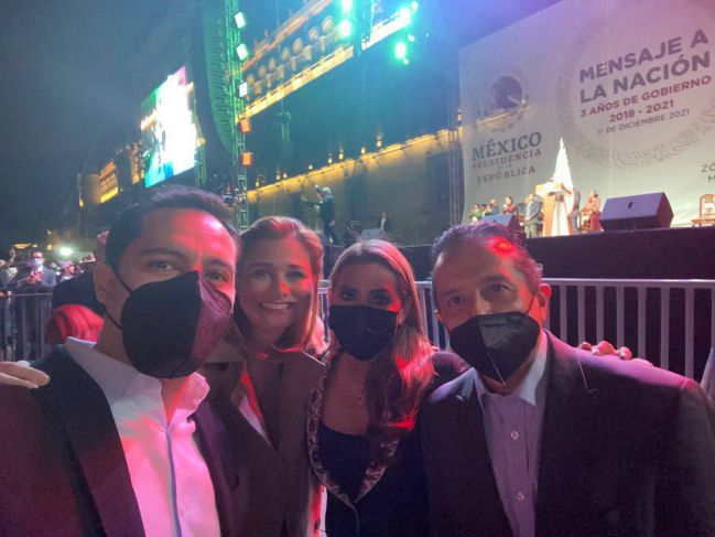 Vila Dosal asiste a informe de AMLO por su tercer año de gobierno